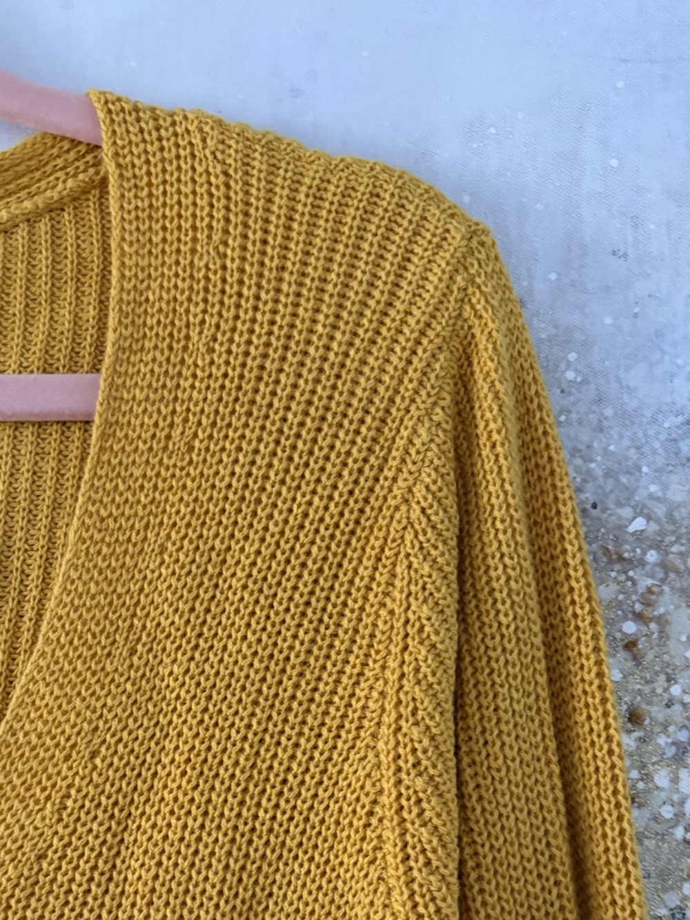 Old Navy Yellow Ribbed V-Neck Sweater (NWT) - Picture 8 of 16